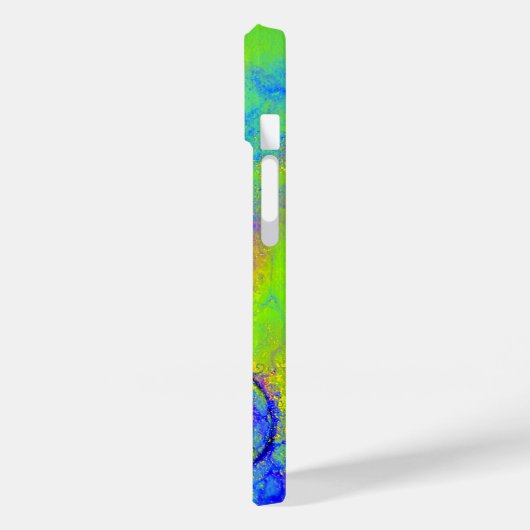 WEISSKALISCHE BLUME rosa gelb grün lila Case-Mate iPhone Hülle (Rückseite / Links)