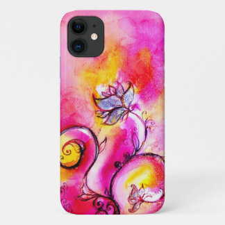 WEISSKALISCHE BLUME, rosa gelbe Lila Wirbel iPhone 11 Hülle