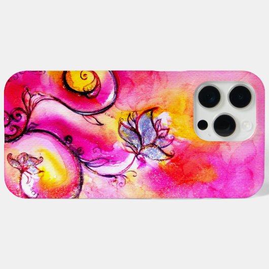 WEISSKALISCHE BLUME, rosa gelbe Lila Wirbel Case-Mate iPhone Hülle (Rückseite (Horizontal))