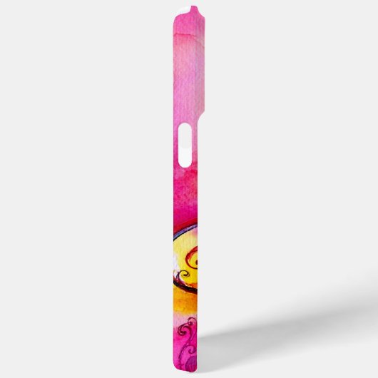 WEISSKALISCHE BLUME, rosa gelbe Lila Wirbel Case-Mate iPhone Hülle (Rückseite / Rechts)