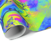 WEISSKALISCHE BLUME rosa lila, grün orange gelb Geschenkpapier (Rolleneckpunkt)