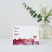 WEISSKALISCHE SCHNÖRKEL Rosa Lila Blüte Visitenkarte (Stehend Vorderseite)