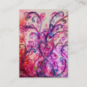 WEISSKALISCHE SCHNÖRKEL Rosa Lila Kraft Visitenkarte (Rückseite)