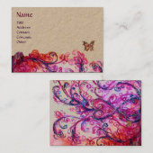 WEISSKALISCHE SCHNÖRKEL Rosa Lila Kraft Visitenkarte (Vorne/Hinten)