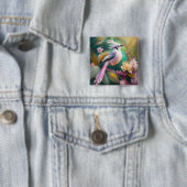 Weißkamm-Rotsteiß-Jay-Fantasievogel Button (Beispiel)