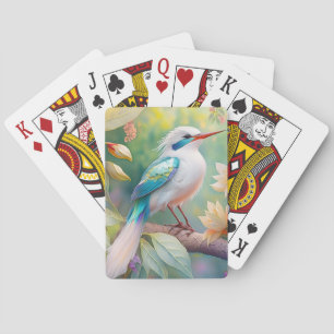 Weißkamm-Schillerentenflügel-Fantasievogel Spielkarten