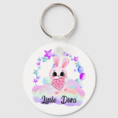 Weißkaninchen Schlüsselanhänger (Vorderseite)