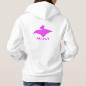 Weißkappenpullover für Frauen (airFly Pink) Hoodie (Rückseite)