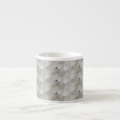 Weißkarnation - Modernes Blumendesign Espressotasse (Vorderseite)