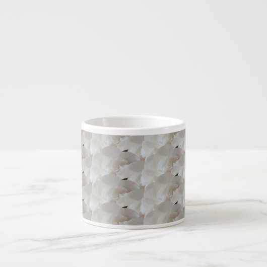 Weißkarnation - Modernes Blumendesign Espressotasse (Vorderseite)