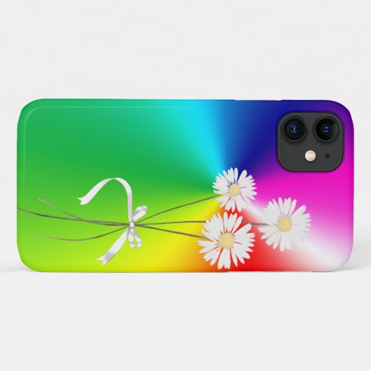 Weißkäse mit Regenbogen Case-Mate iPhone Hülle (Rückseite (Horizontal))