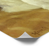 Weißkatzen sehen Goldfish zu Poster (Ecke)