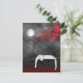 Weißkatzenkatze Postkarte (Stehend Vorderseite)