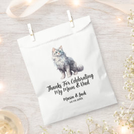 Weißkatzenmatte Hochzeit Vollfarbig Geschenktütchen