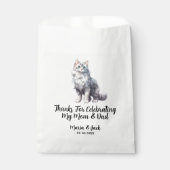 Weißkatzenmatte Hochzeit Vollfarbig Geschenktütchen (Vorderseite)