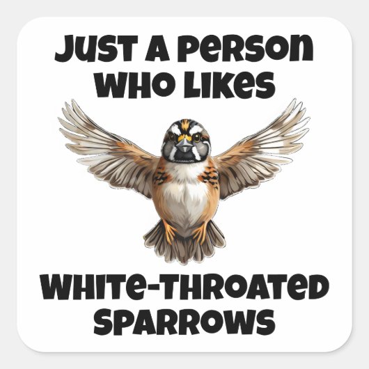 Weißkehlammer mit offenen Flügeln Quadratischer Aufkleber (Vorderseite)