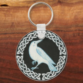 Weißkellerkrähe Schlüsselanhänger (Vorderseite)