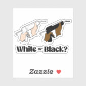 Weißkessel oder schwarzer Kessel Aufkleber (Blatt)