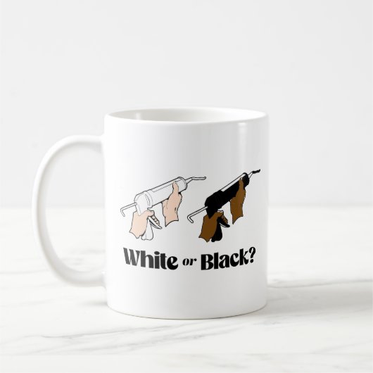 Weißkessel oder schwarzer Kessel Kaffeetasse (Links)