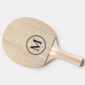 Weißkiefer-Monogramm Tischtennis Schläger (Seitenansicht)