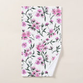 Weißkirschblüte Badhandtuch Set (Handtuch)