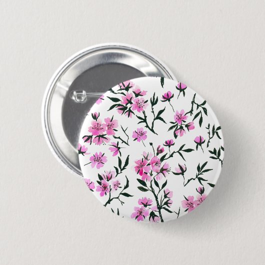 Weißkirschblüte Button (Vorne & Hinten)
