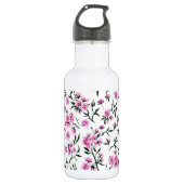 Weißkirschblüte Edelstahlflasche (Vorderseite)