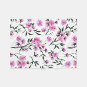 Weißkirschblüte Fleecedecke (Vorderseite (Horizontal))