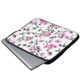 Weißkirschblüte Laptopschutzhülle (Vorne Knopf)
