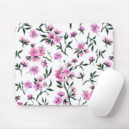 Weißkirschblüte Mousepad (Mit Mouse)