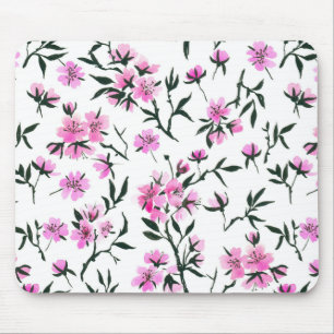Weißkirschblüte Mousepad