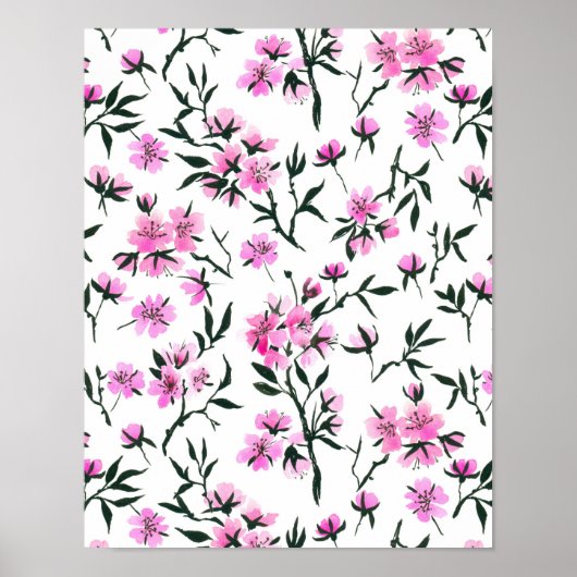 Weißkirschblüte Poster (Vorne)
