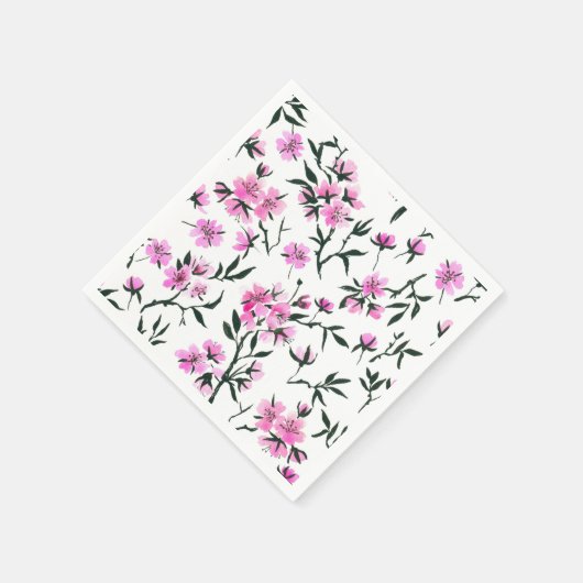 Weißkirschblüte Serviette (Ecke)