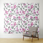 Weißkirschblüte Wandteppich (Beispiel (Horizontal))