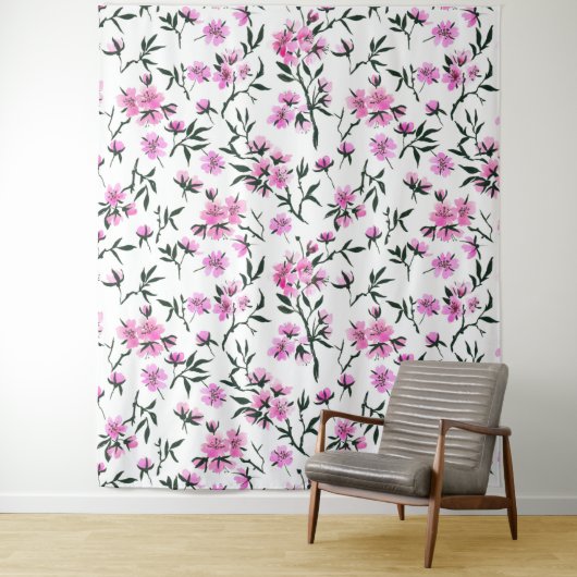 Weißkirschblüte Wandteppich (Beispiel)