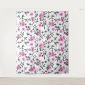 Weißkirschblüte Wandteppich (Vorderseite)