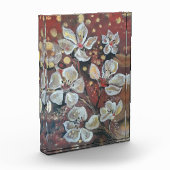 Weißkirsche blüht im Hintergrund Fotoblock (Links)