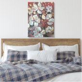 Weißkirsche blüht im Hintergrund Leinwanddruck (Insitu (Schlafzimmer))