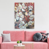 Weißkirsche blüht im Hintergrund Leinwanddruck (Insitu (Wohnzimmer))