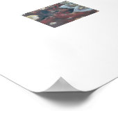 Weißkirsche blüht im Hintergrund Poster (Ecke)