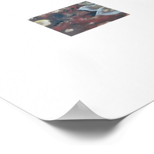 Weißkirsche blüht im Hintergrund Poster (Ecke)