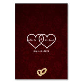 Weißkitt Tischnummer (Rückseite)