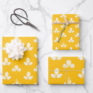 Weißklee Golden Gelb Geschenkpapier Set