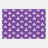 Weißklee Lila Geschenkpapier Set (Vorderseite)