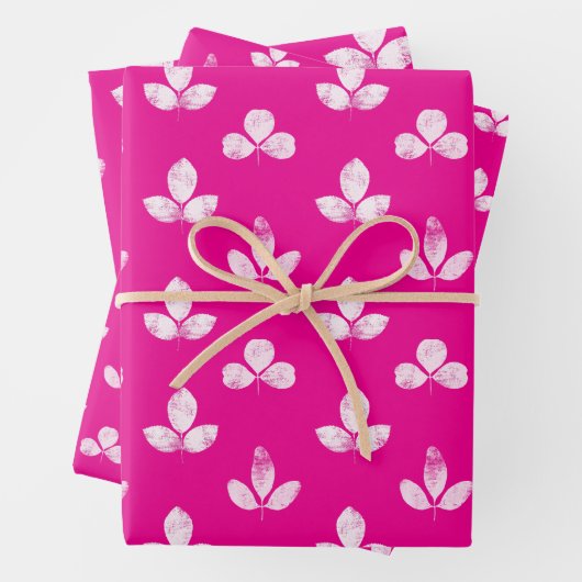 Weißklee Pink Fuchsia Geschenkpapier Set (Beispiel)