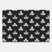 Weißklee Schwarz  Geschenkpapier Set (Vorderseite 3)