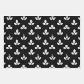 Weißklee Schwarz  Geschenkpapier Set (Vorderseite)