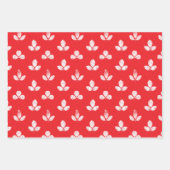 Weißklee Vermilionrot Geschenkpapier Set (Vorderseite)