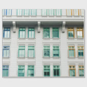WEISSKONKRETES GEBÄUDE-3 GESCHENKPAPIER (Flach)