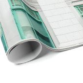WEISSKONKRETES GEBÄUDE-3 GESCHENKPAPIER (Rolleneckpunkt)